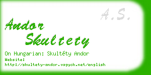 andor skultety business card